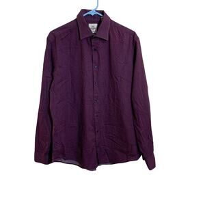 Ben Sherman Button Up Dress Shirt Tailored Slim Fit Sz Med Preppy Shirt Career